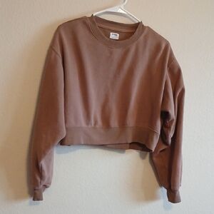 Cotton:On Cropped Sweatshirt Brown Size S